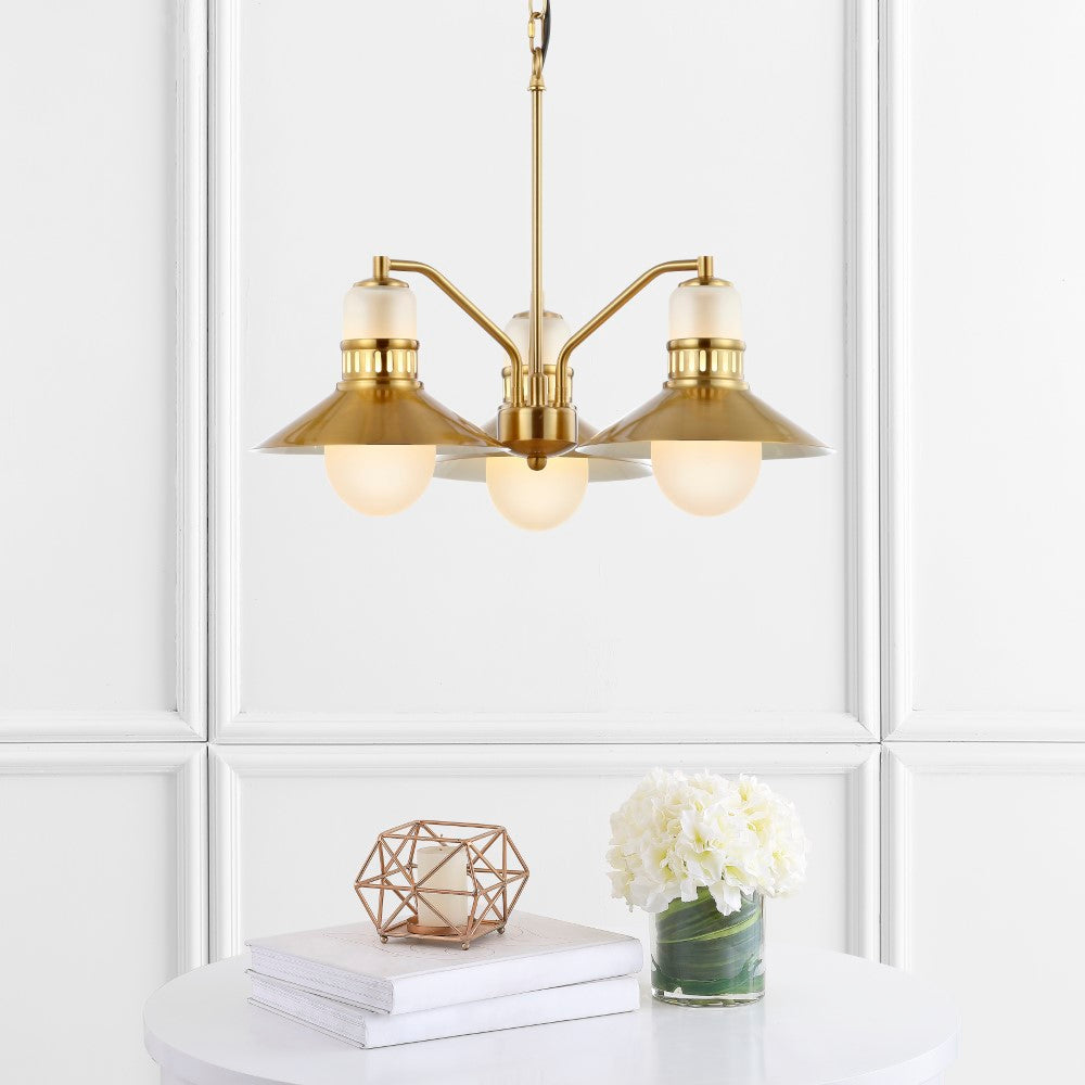 Sandburg Adjustable Iron/Glass Retro Hurricane LED Pendant