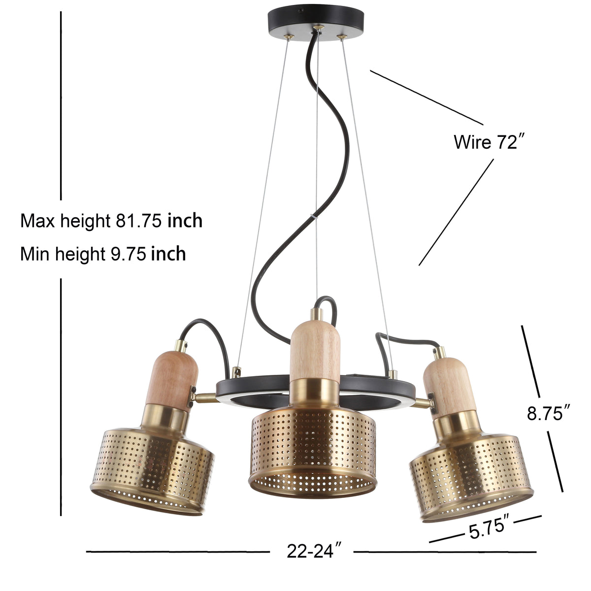 Mynah Adjustable Spotlight Metal LED Chandelier
