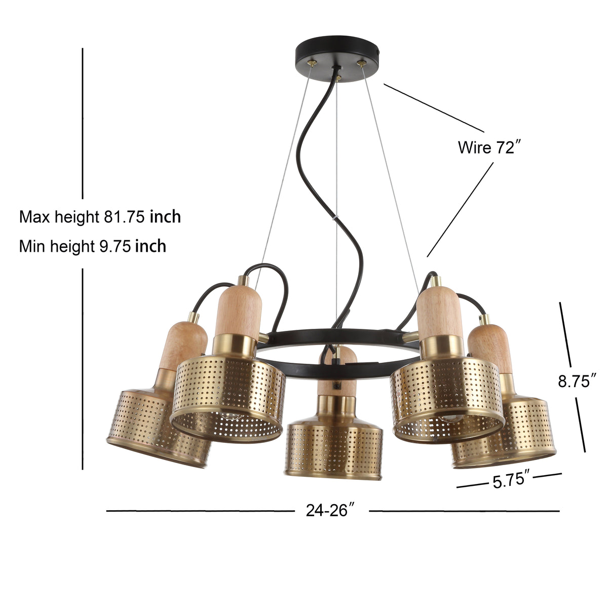 Mynah Adjustable Spotlight Metal LED Chandelier