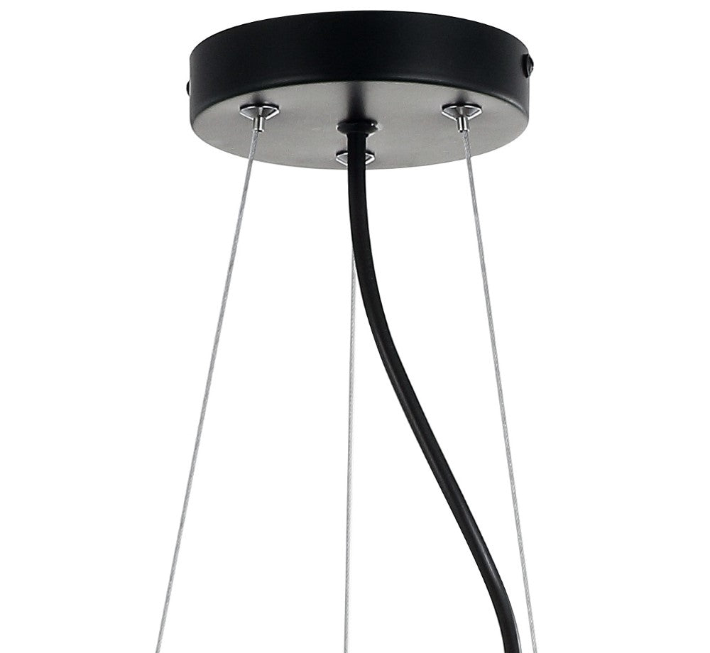 Ostrich 22" 3-Light Adjustable Metal LED Chandelier