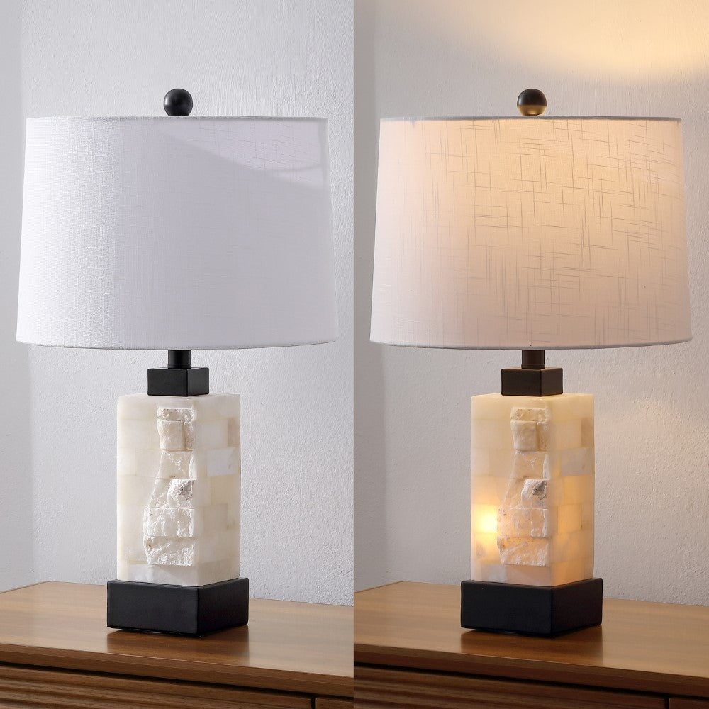Clark 23" Alabaster/Metal LED Table Lamp