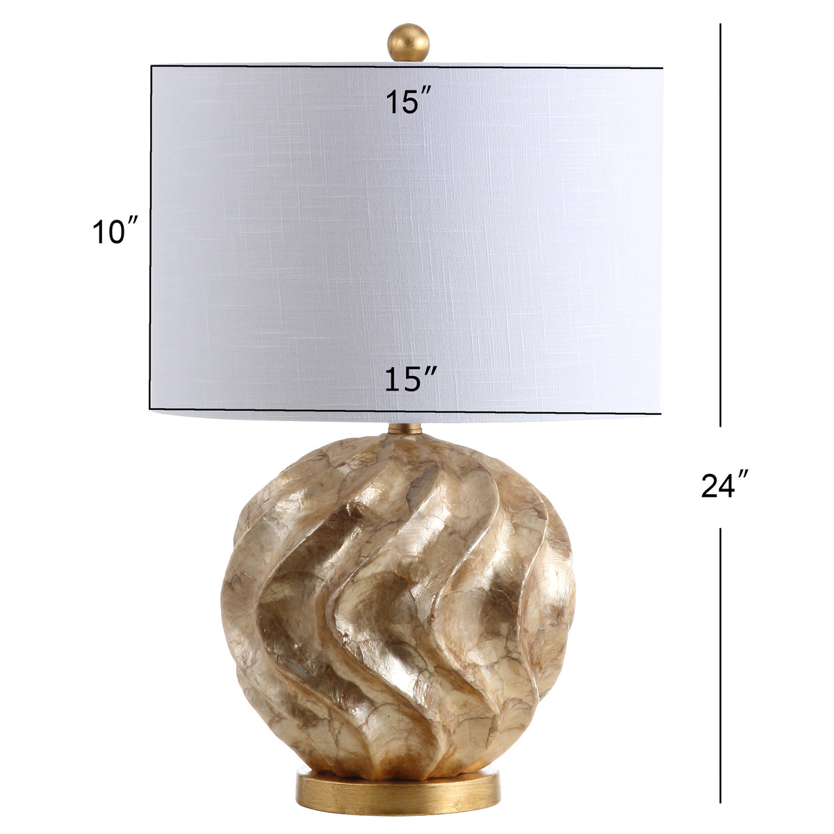 Valeria 24" Sphere Sea Shell LED Table Lamp