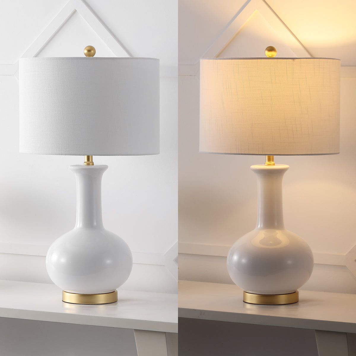 Fiona 27" Ceramic/Metal LED Table Lamp