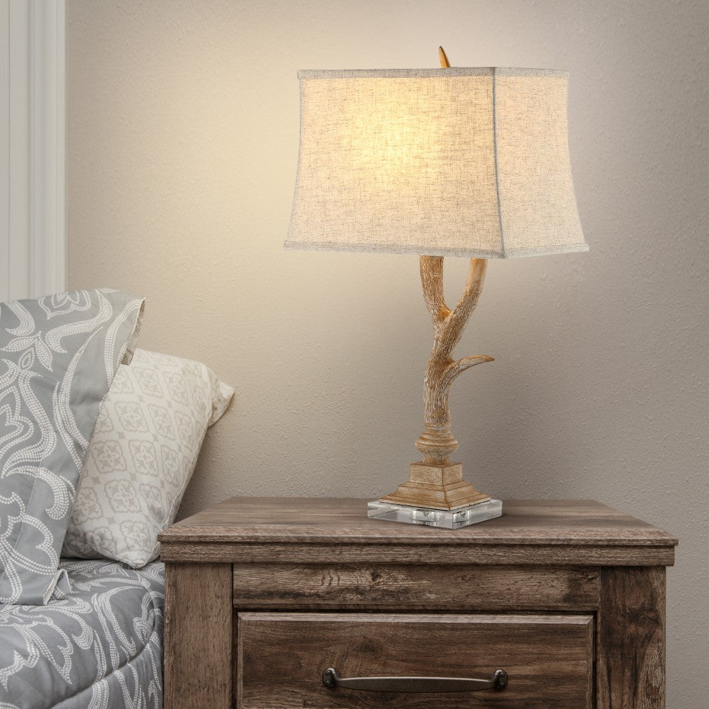 Colorado 29.5" Rustic Resin/Crystal LED Table Lamp