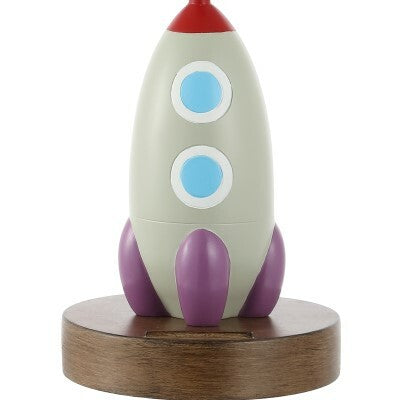 Hamilton 17.5" Coastal Style Iron/Resin Rocket LED Kids' Table Lamp with Phone Stand and USB Charging Port
