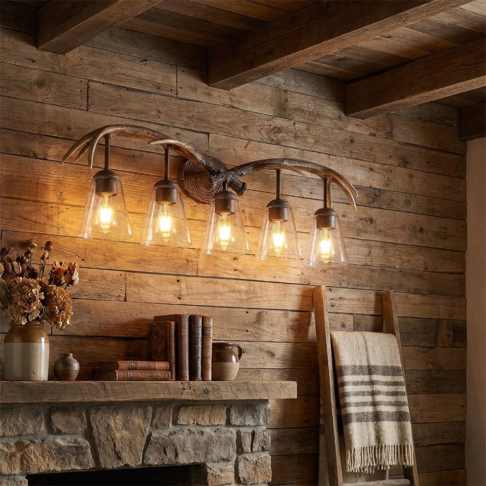 Thakar Adjustable Resin Antler 6-Light Chandelier