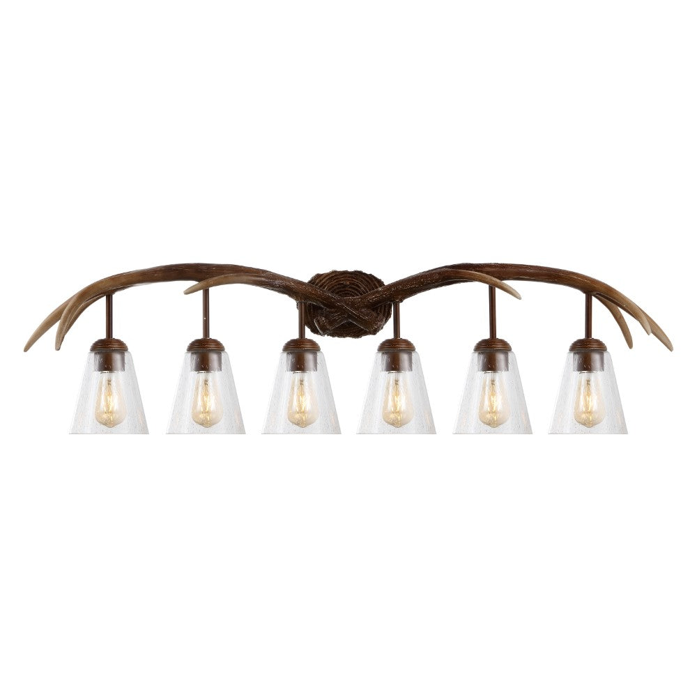 Thakar Adjustable Resin Antler 6-Light Chandelier