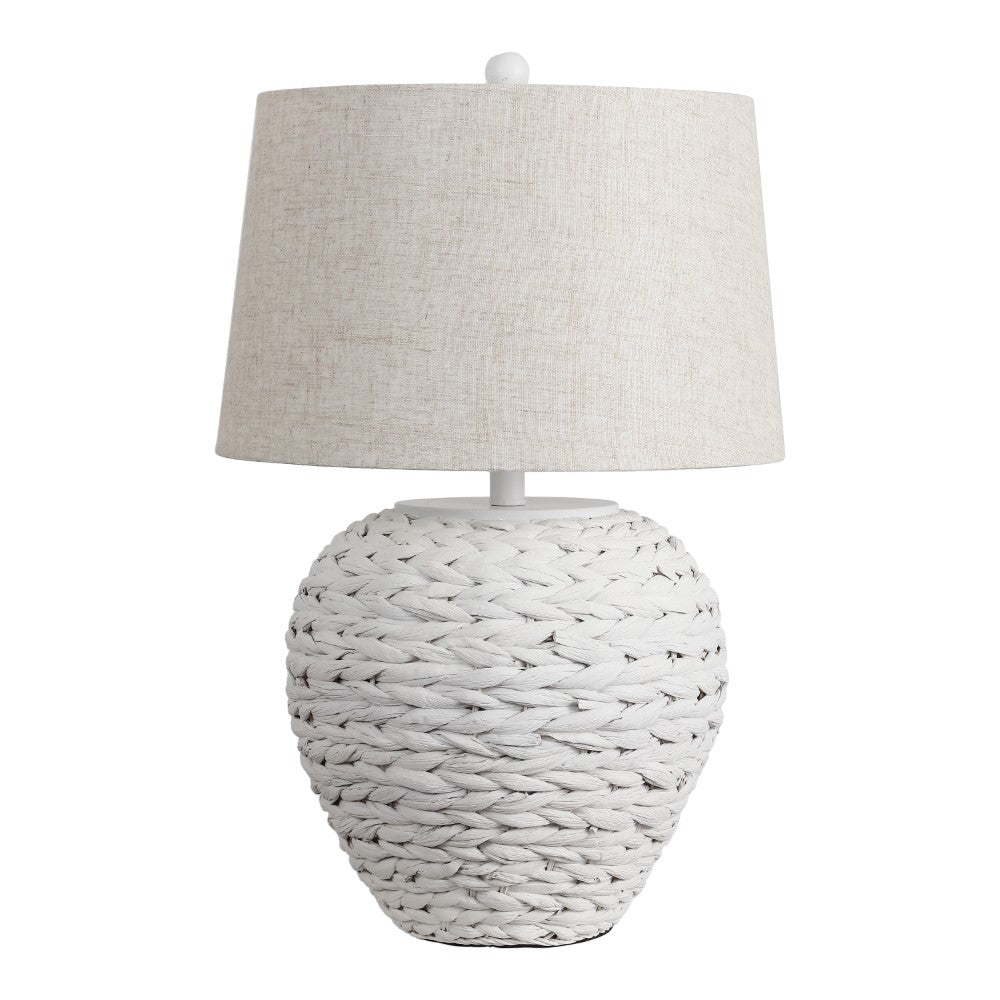 Rustico 24.5" Banana Leaf Basket LED Table Lamp