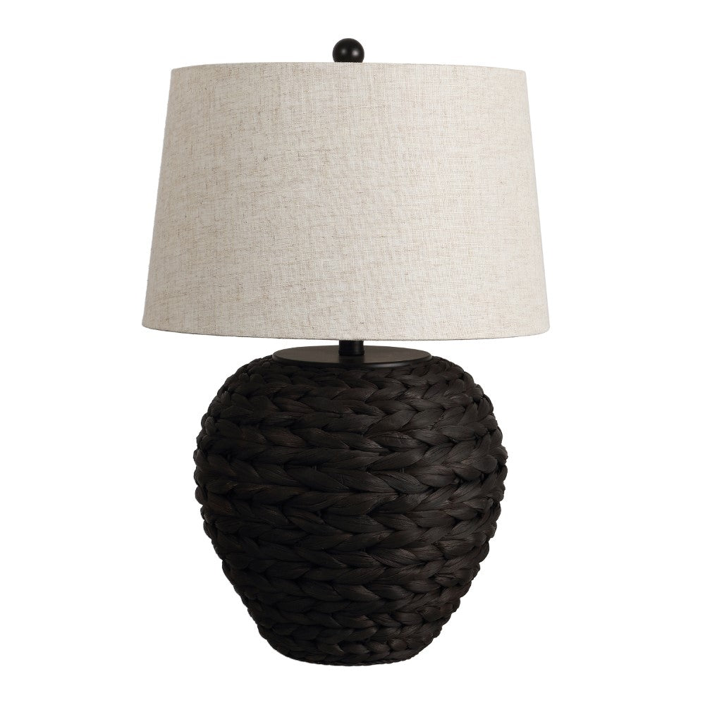 Rustico 24.5" Banana Leaf Basket LED Table Lamp