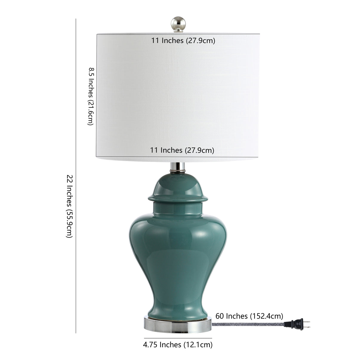 Electra 22" Ceramic/Iron Classic Cottage LED Table Lamp Set 2