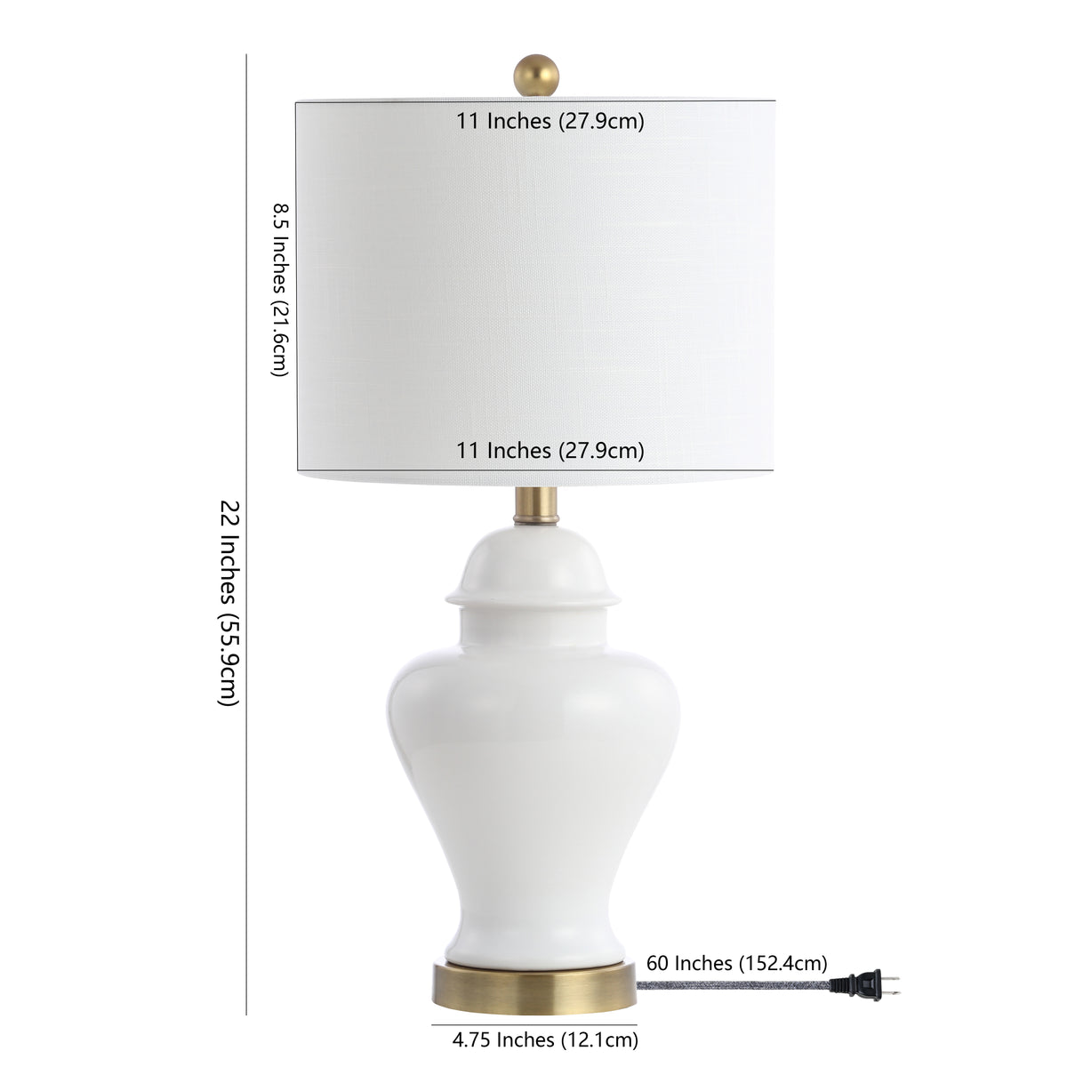 Electra 22" Ceramic/Iron Classic Cottage LED Table Lamp Set 2