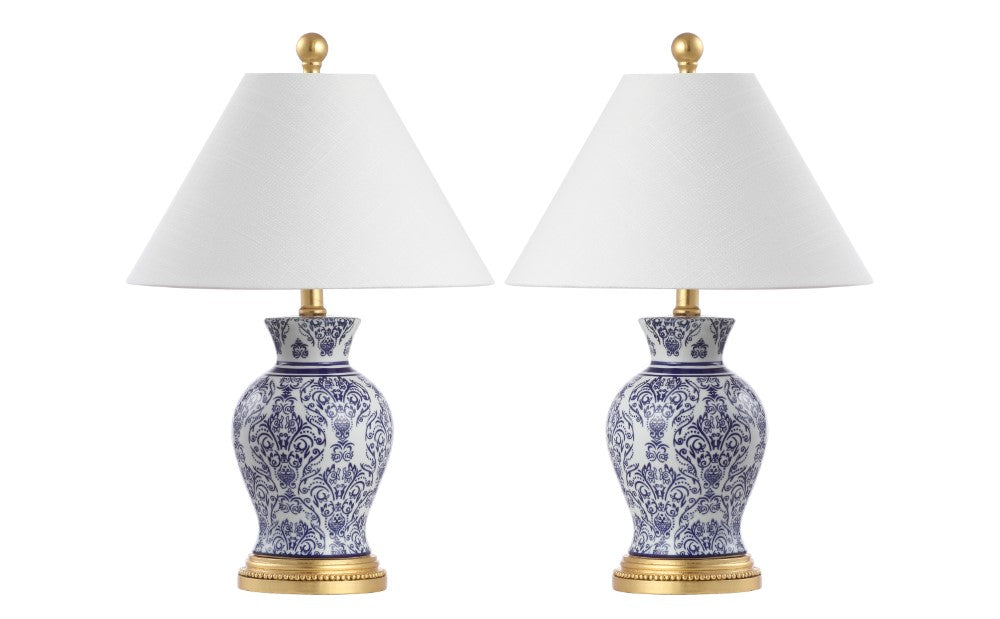 Tadami 21" Ceramic/Iron Classic Modern LED Table Lamp, Set of 2