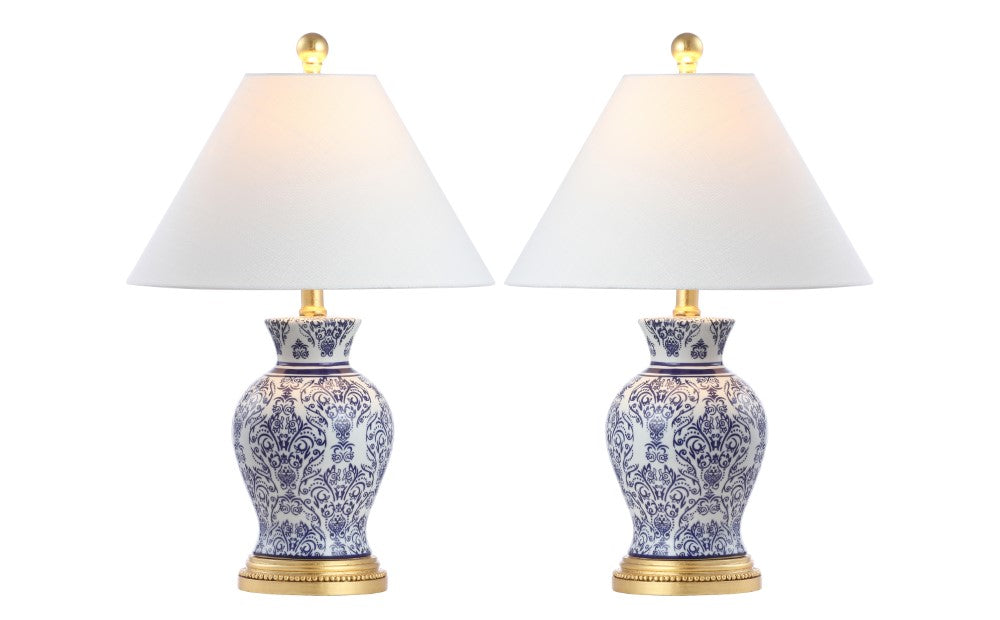 Tadami 21" Ceramic/Iron Classic Modern LED Table Lamp, Set of 2