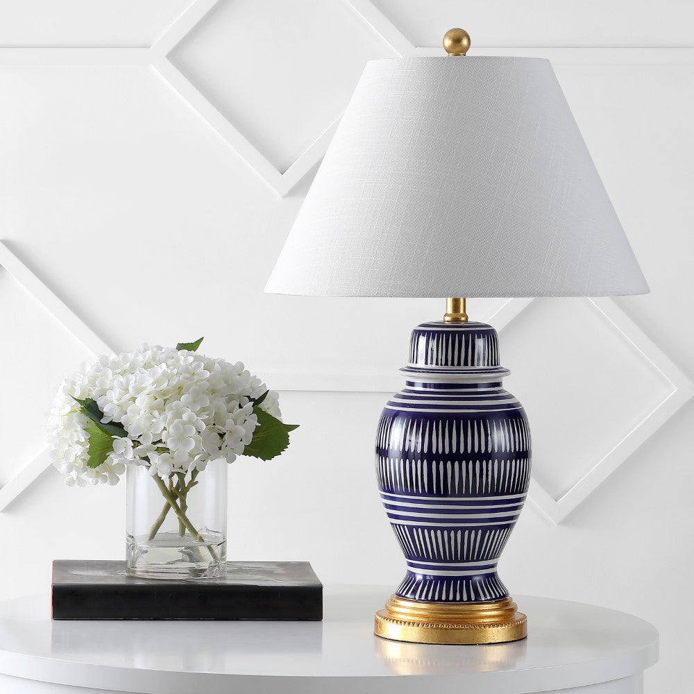 Kitakami 27" Ceramic/Iron Modern Coastal LED Table Lamp