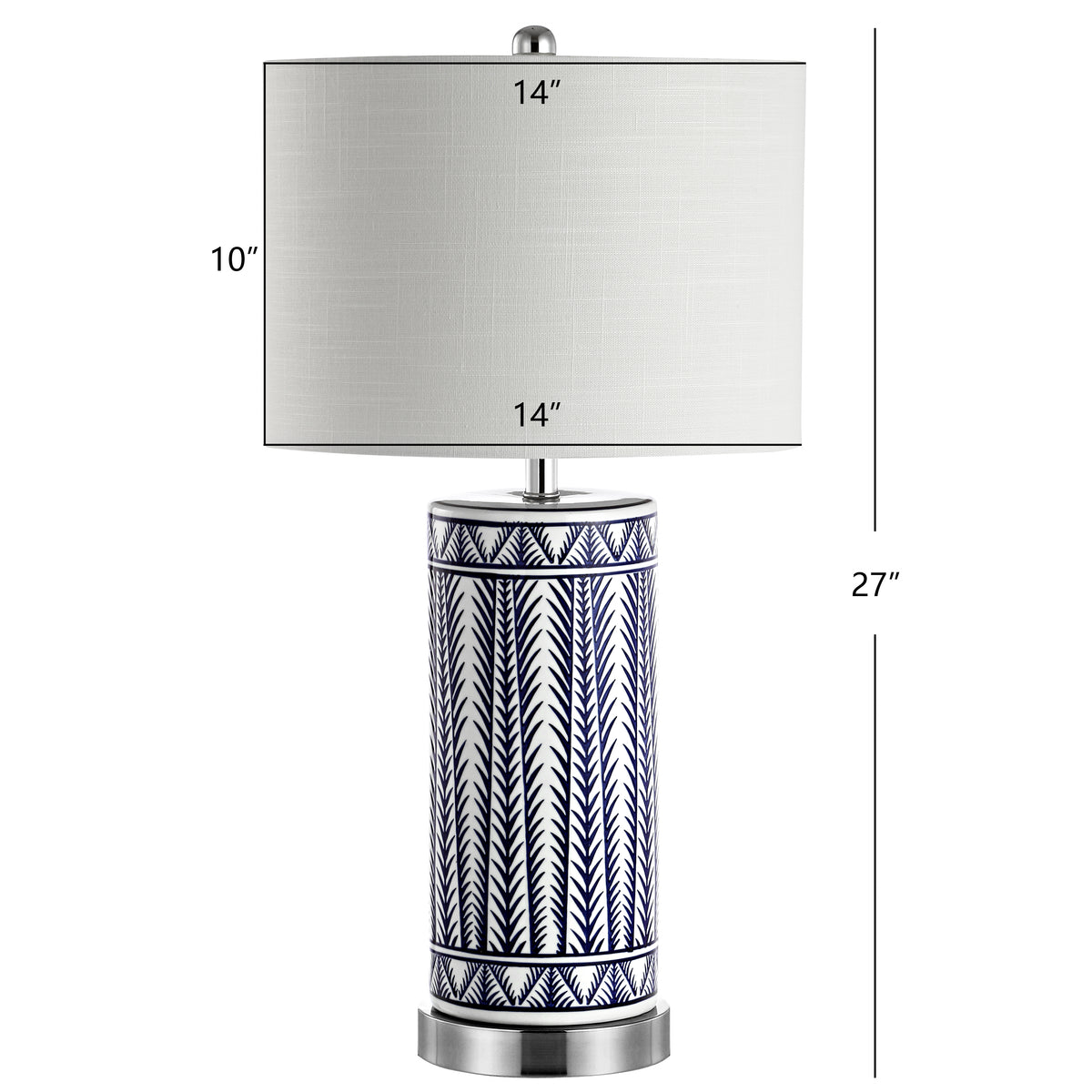 Beseck 27" Ceramic/Iron Contemporary USB Charging LED Table Lamp Set 2