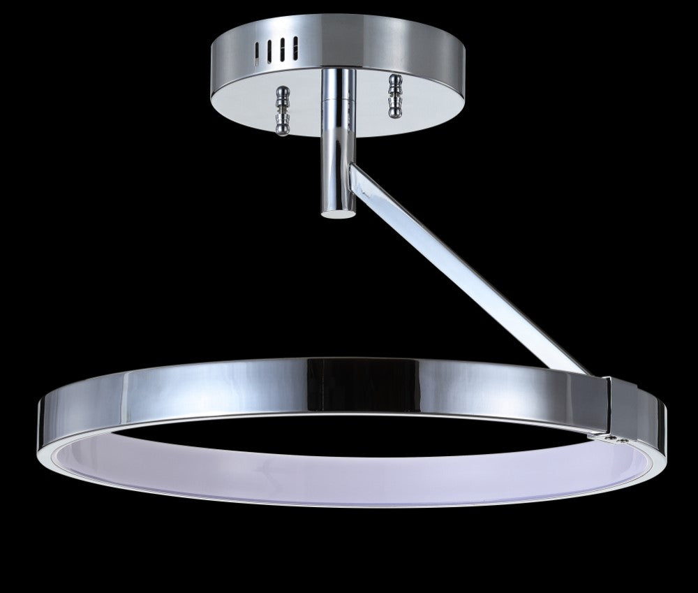 Urki 17.5" Dimmable Integrated LED Metal Semi-Flush Mount