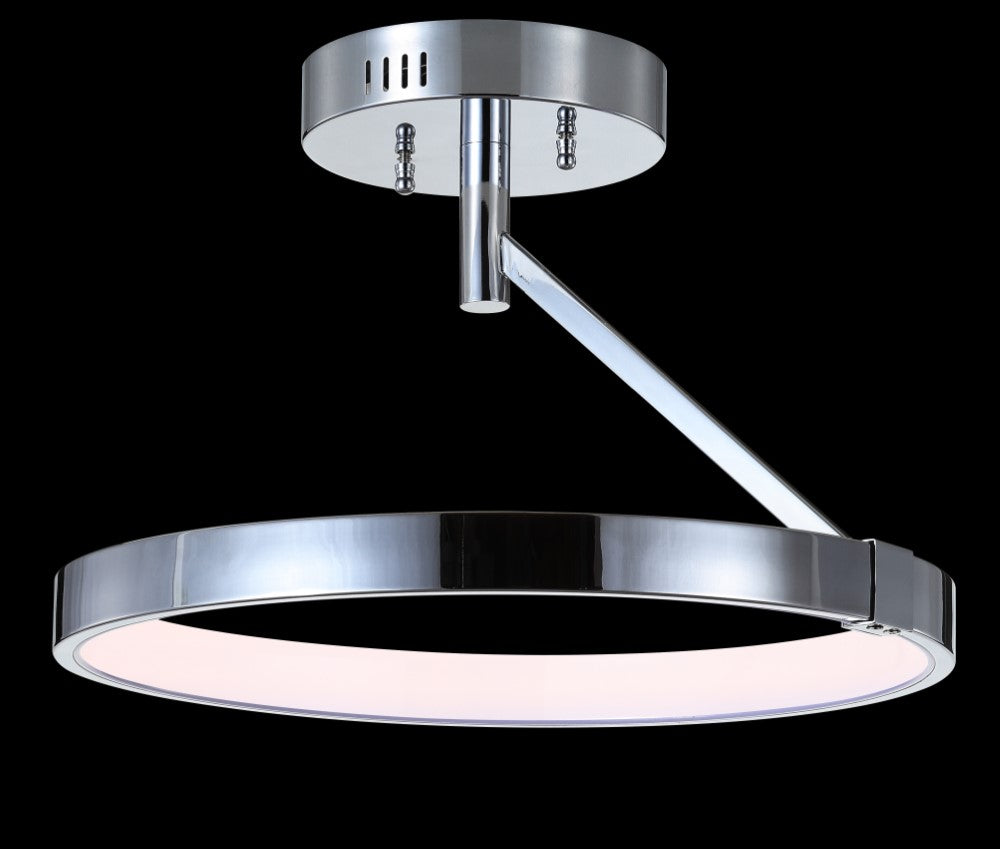 Urki 17.5" Dimmable Integrated LED Metal Semi-Flush Mount
