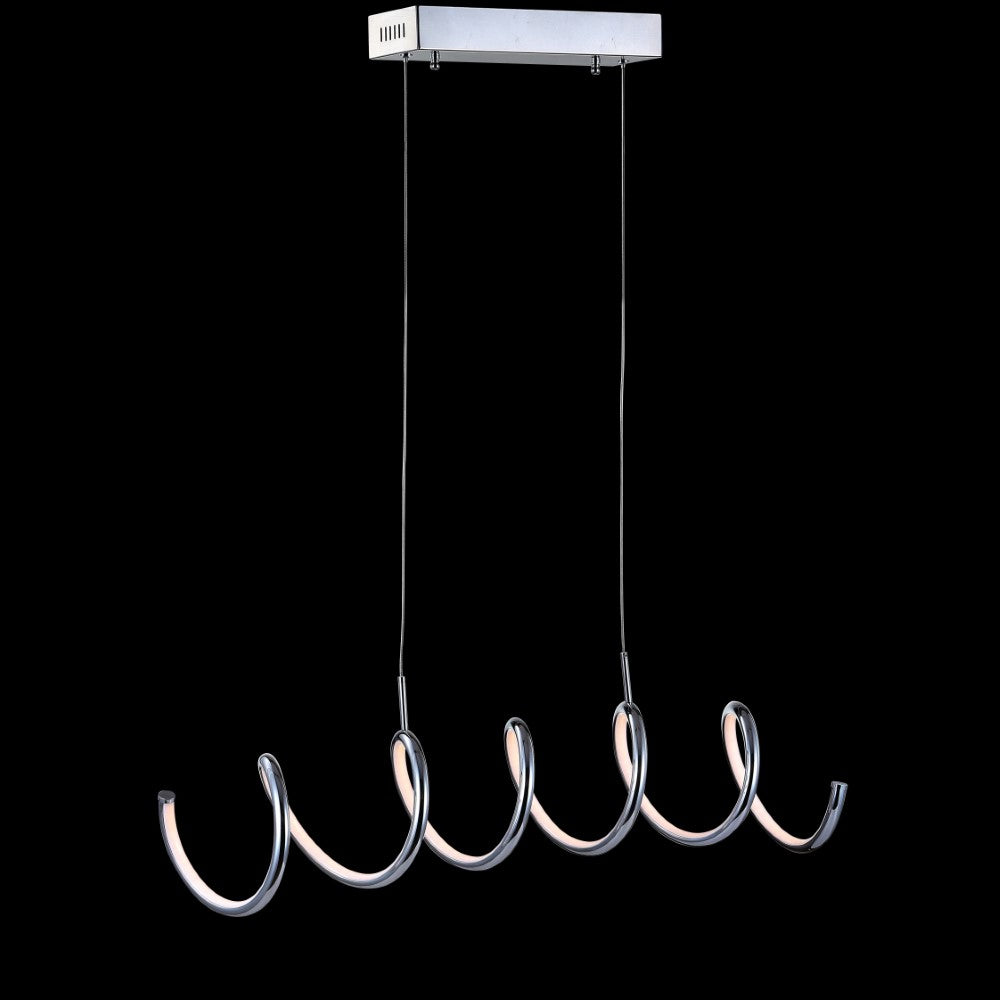 Dusky 31" Dimmable Adjustable Integrated LED Metal Linear Pendant