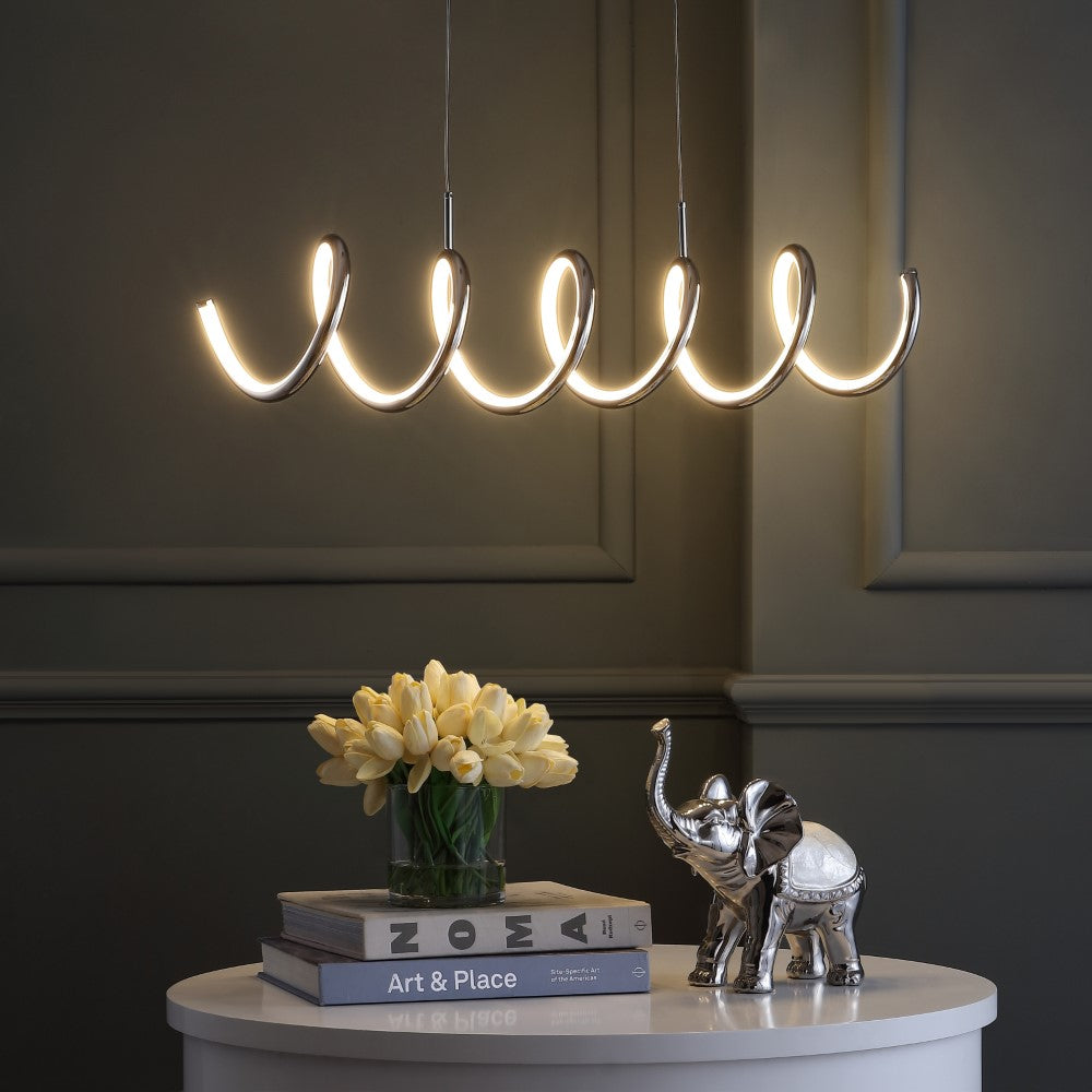 Dusky 31" Dimmable Adjustable Integrated LED Metal Linear Pendant