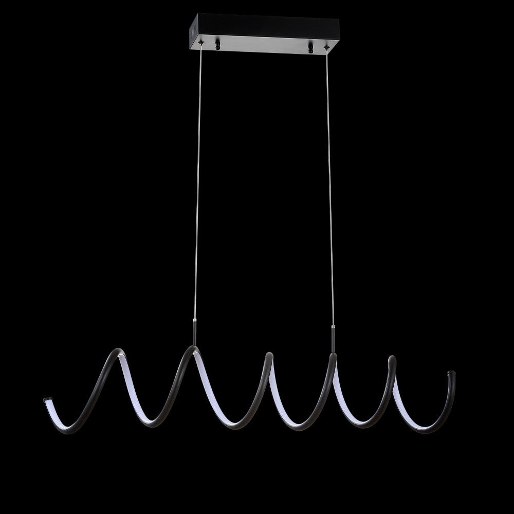 Dusky 31" Dimmable Adjustable Integrated LED Metal Linear Pendant