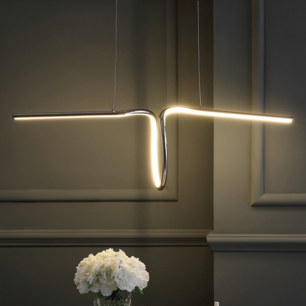 Dusky 34.5" Dimmable Adjustable Integrated LED Metal Linear Pendant