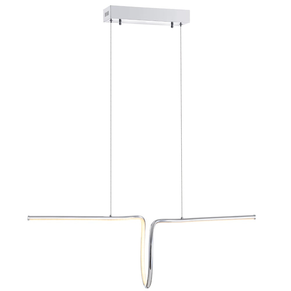 Dusky 34.5" Dimmable Adjustable Integrated LED Metal Linear Pendant