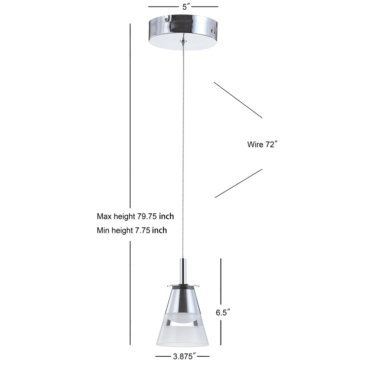 Cioran Adjustable Metal Integrated LED Pendant