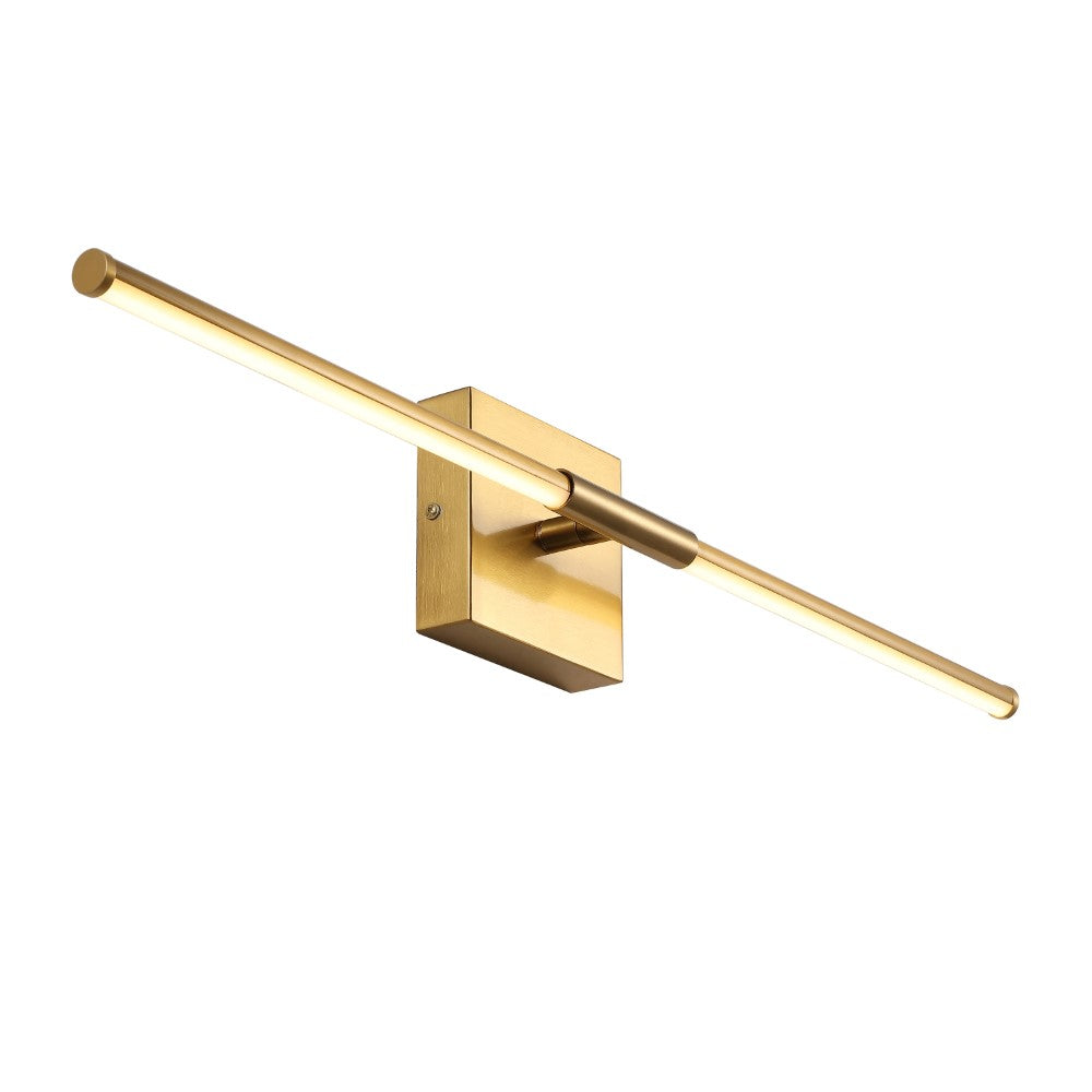 Aurava 28" Modern Minimalist Adjustable Dimmable Integrated LED Metal Wall Sconce