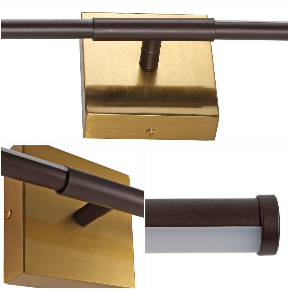 Aurava 28" Modern Minimalist Adjustable Dimmable Integrated LED Metal Wall Sconce