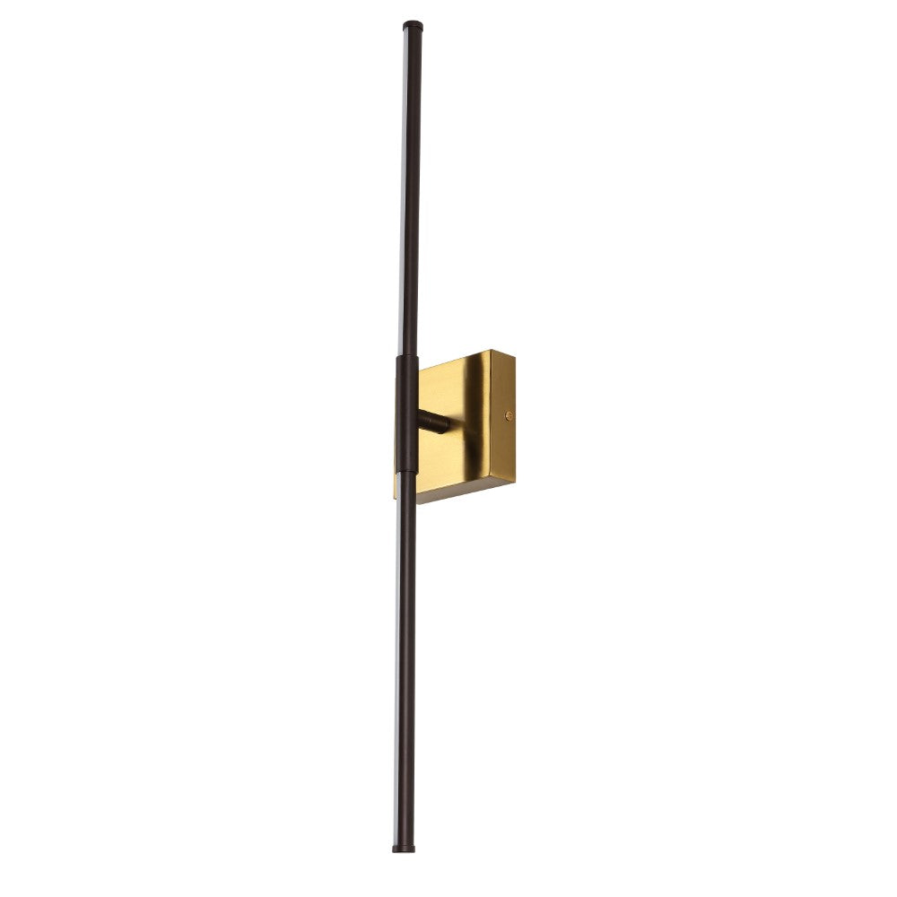 Aurava 28" Modern Minimalist Adjustable Dimmable Integrated LED Metal Wall Sconce