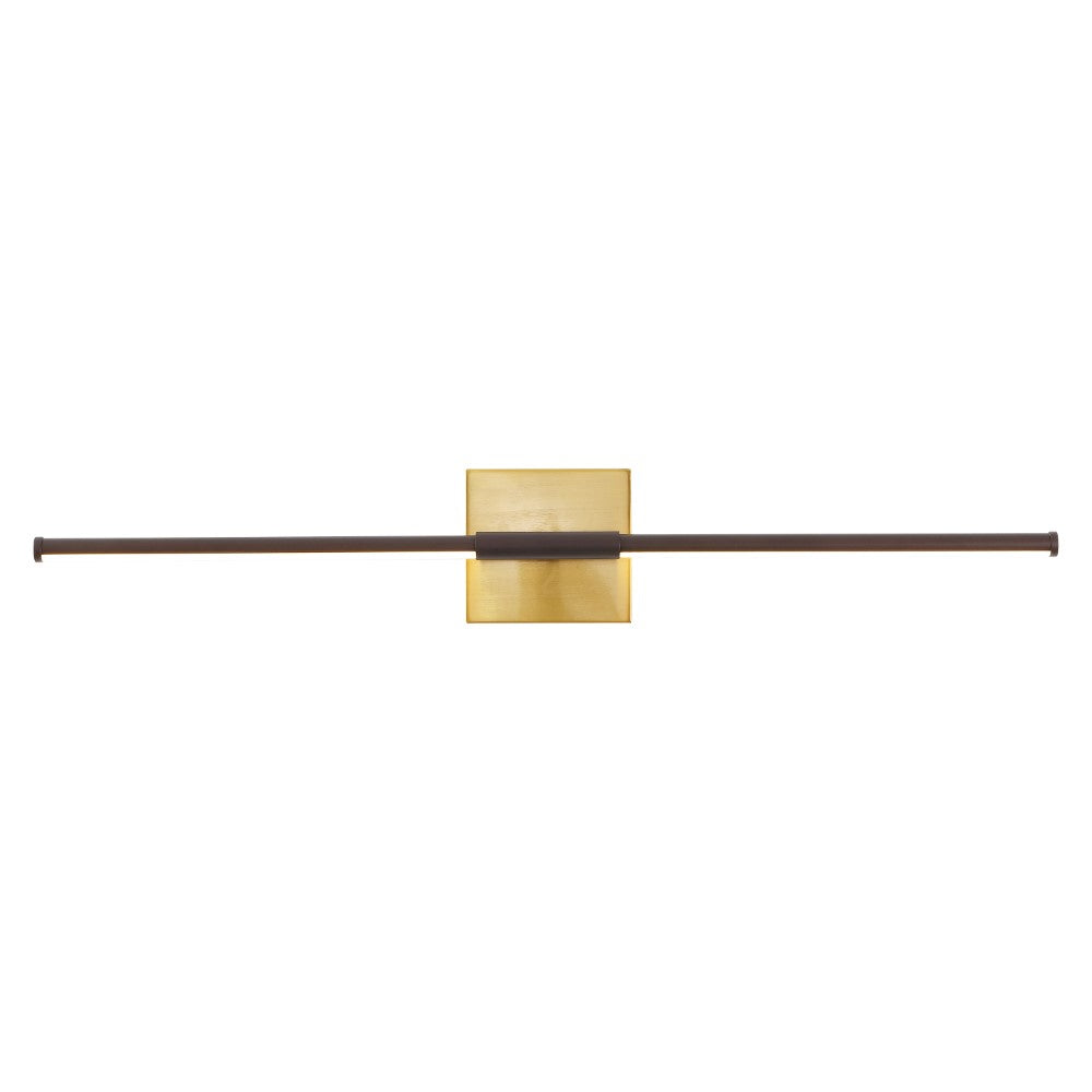 Aurava 28" Modern Minimalist Adjustable Dimmable Integrated LED Metal Wall Sconce