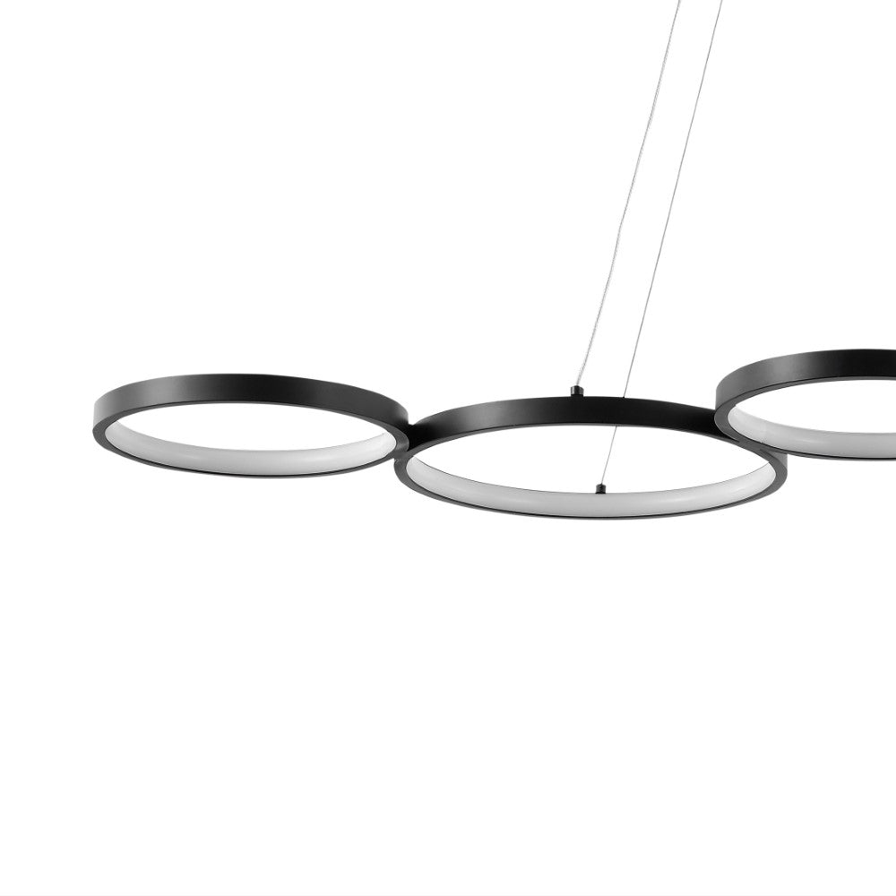 Barnaby 40.75" Bohemian Coastal Iron Linear Integrated LED Pendant