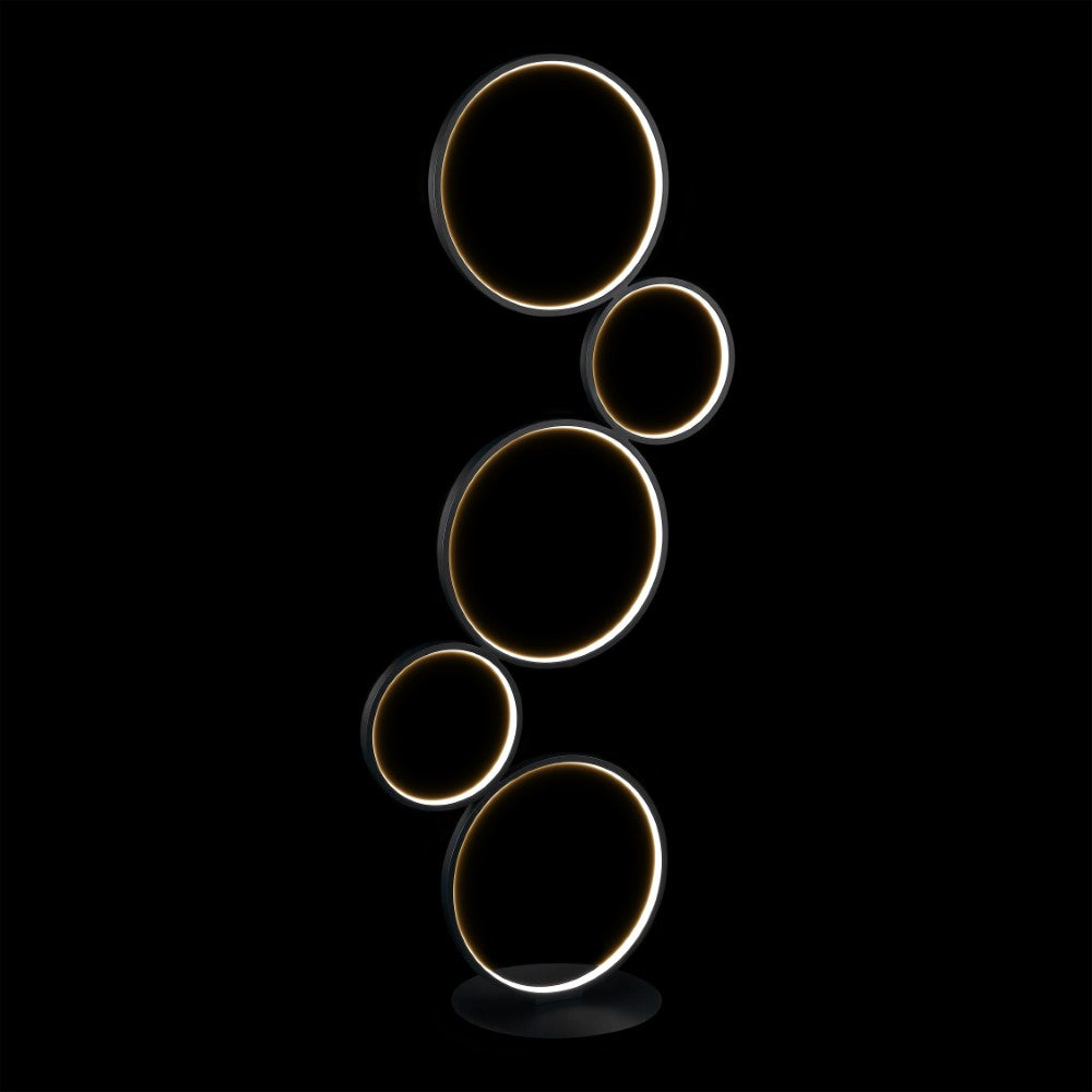 Evan Stacked Circles 45" Contemporary Modern Iron/Aluminum Integrated LED Floor Lamp