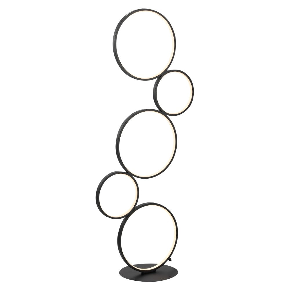 Evan Stacked Circles 45" Contemporary Modern Iron/Aluminum Integrated LED Floor Lamp