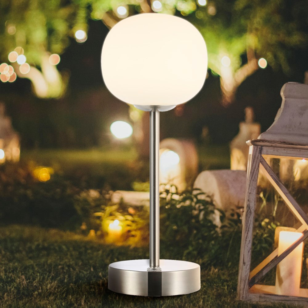 Keira 12.25" Modern Minimalist Iron Rechargeable Integrated LED Table Lamp