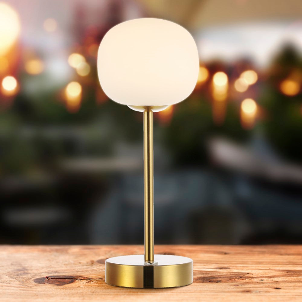 Keira 12.25" Modern Minimalist Iron Rechargeable Integrated LED Table Lamp