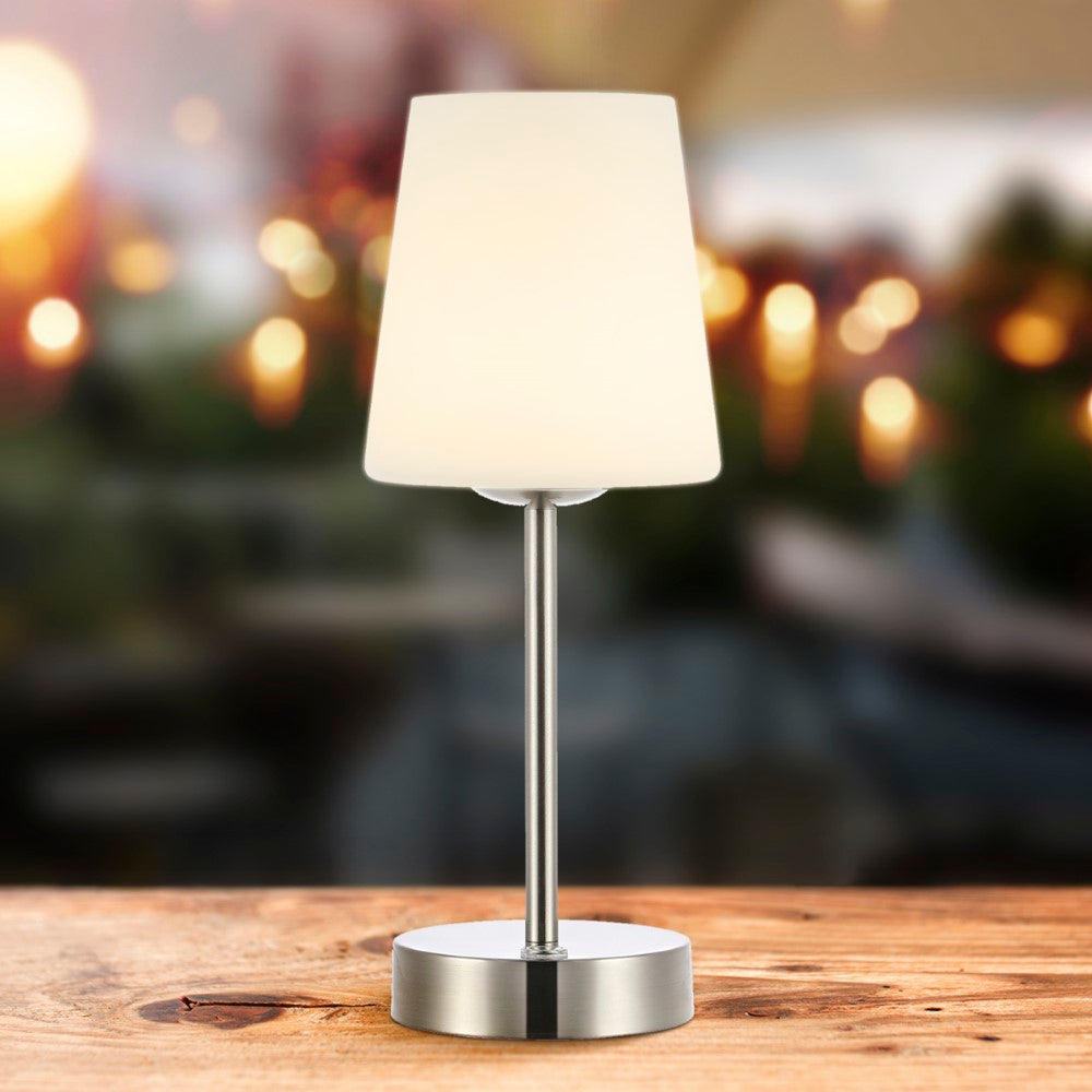 Mainstays 12.75" Modern Minimalist Iron Rechargeable Integrated LED Table Lamp