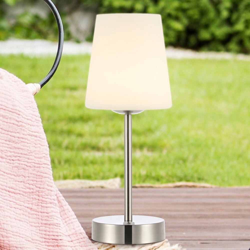 Mainstays 12.75" Modern Minimalist Iron Rechargeable Integrated LED Table Lamp