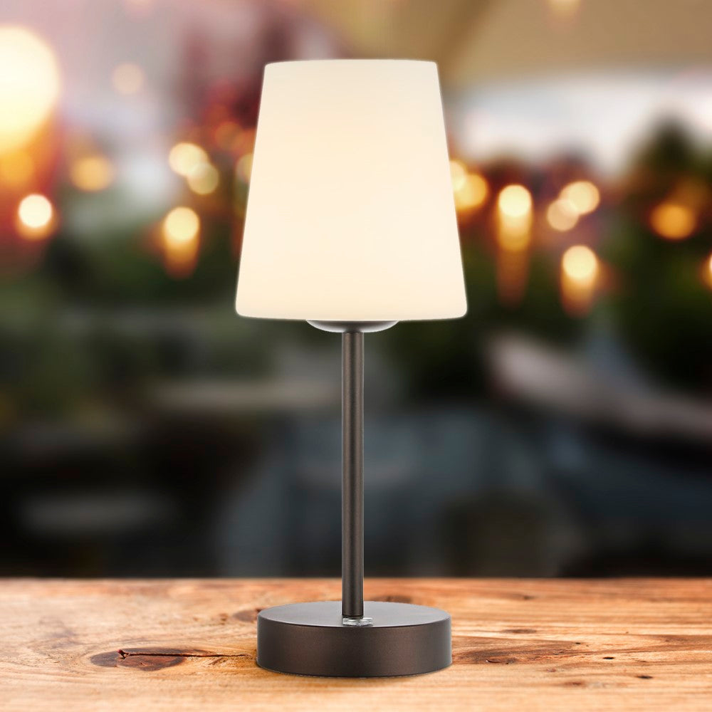 Mainstays 12.75" Modern Minimalist Iron Rechargeable Integrated LED Table Lamp