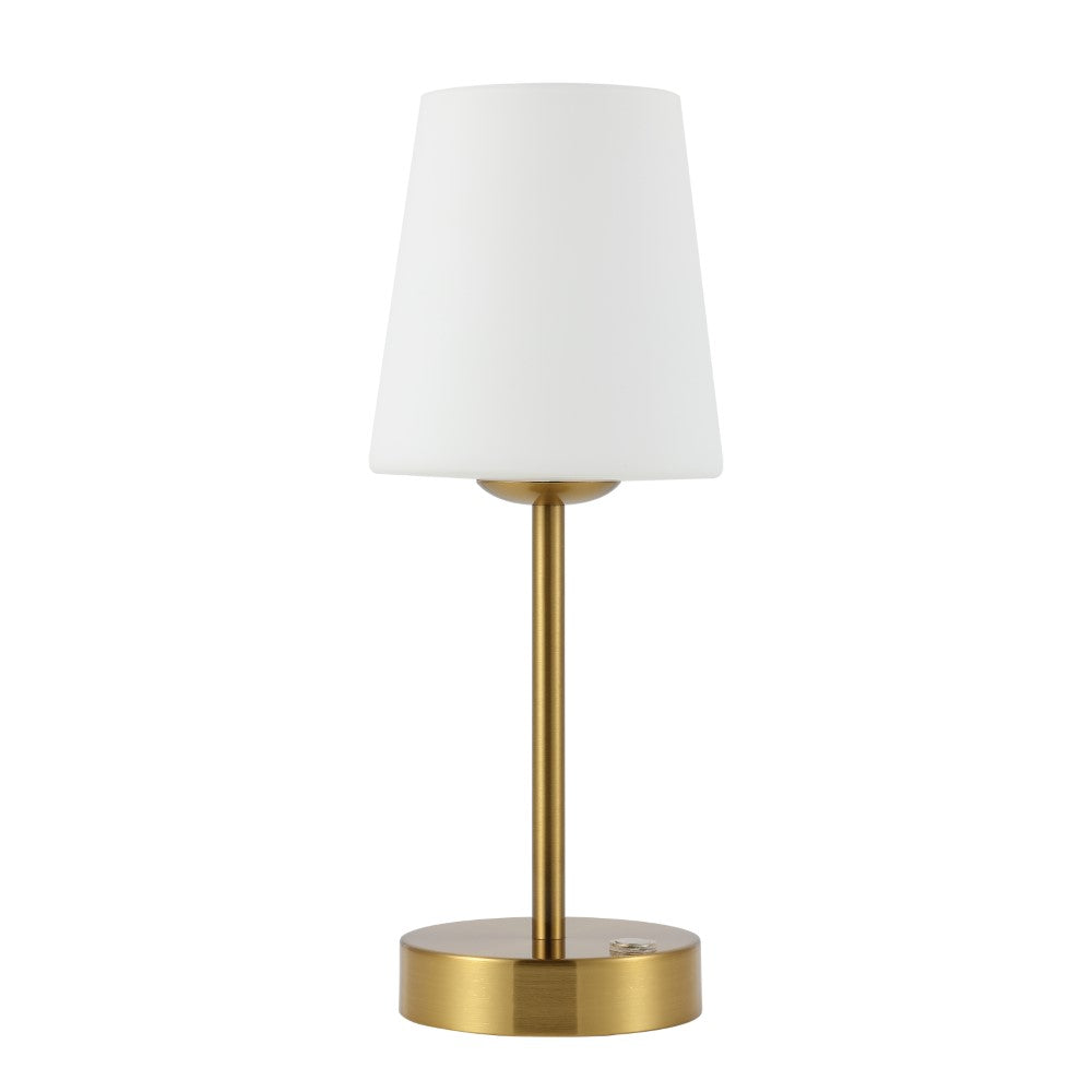 Mainstays 12.75" Modern Minimalist Iron Rechargeable Integrated LED Table Lamp