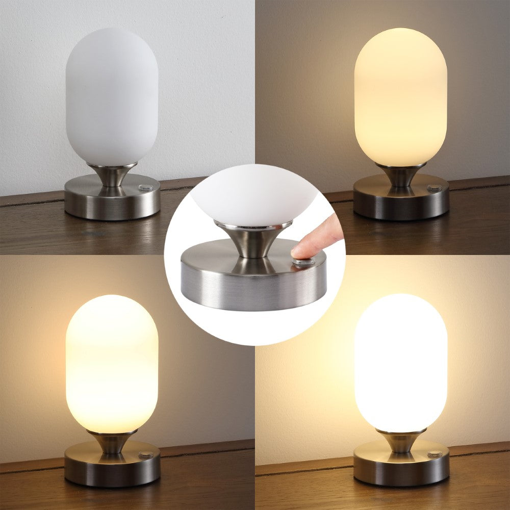 Duncan 8" Bohemian Farmhouse Iron Rechargeable Integrated LED Table Lamp