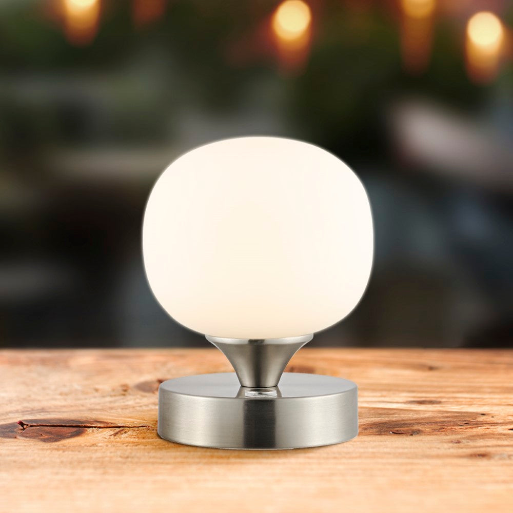 Davies 6.13" Bohemian Farmhouse Iron Rechargeable Integrated LED Table Lamp