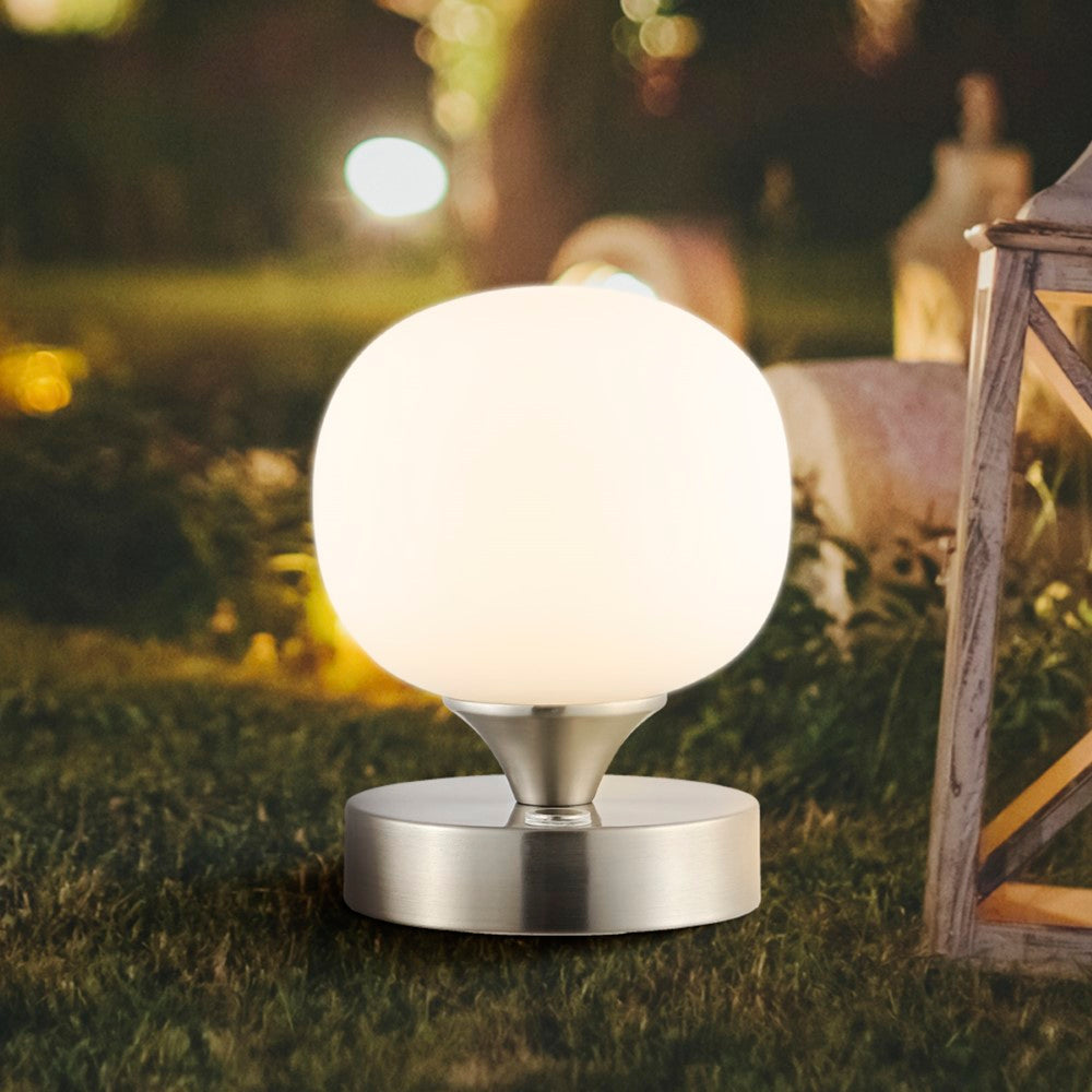 Davies 6.13" Bohemian Farmhouse Iron Rechargeable Integrated LED Table Lamp
