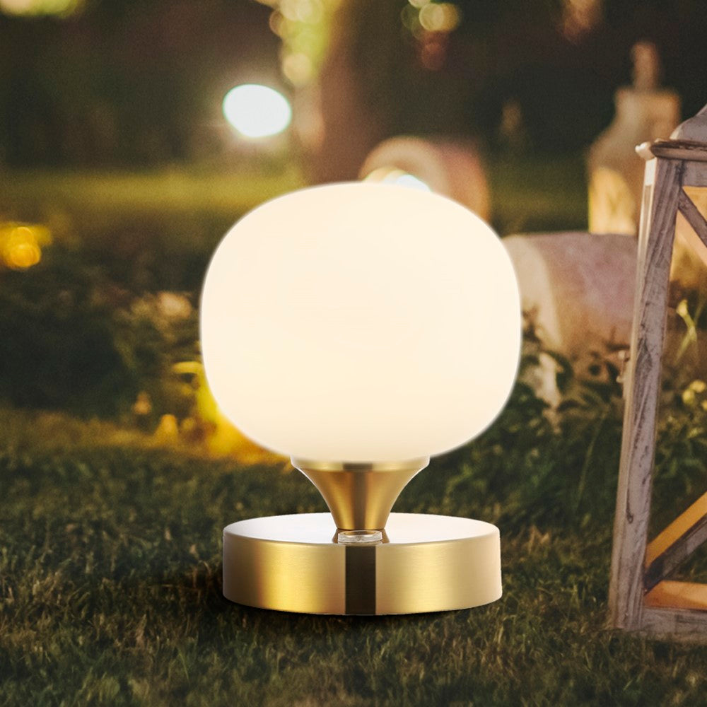 Davies 6.13" Bohemian Farmhouse Iron Rechargeable Integrated LED Table Lamp