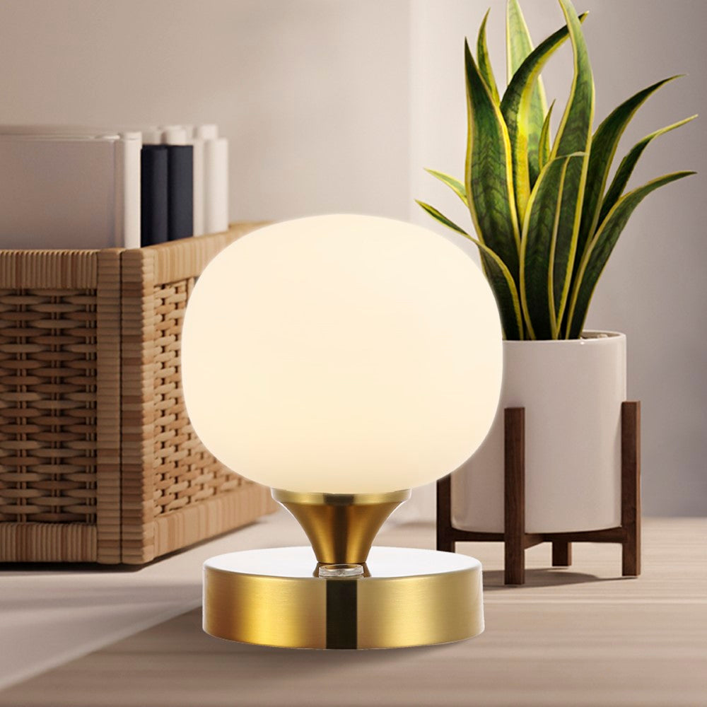 Davies 6.13" Bohemian Farmhouse Iron Rechargeable Integrated LED Table Lamp