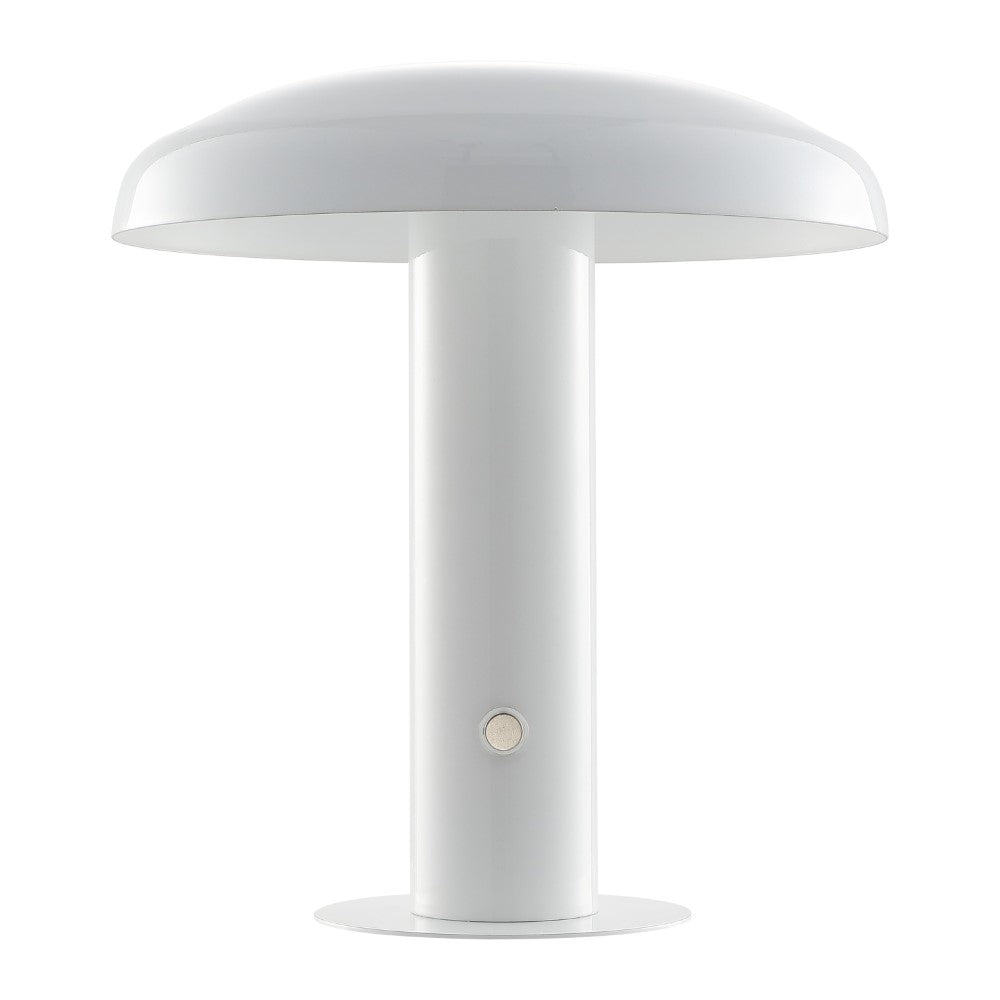 The Kasr Contemporary Bohemian Rechargeable/Cordless Iron Integrated LED Mushroom Table Lamp
