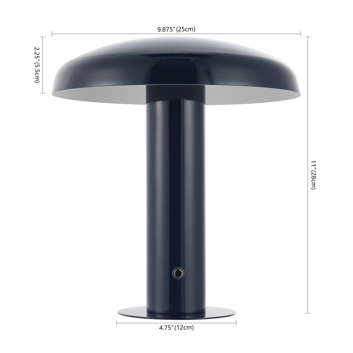 The Kasr Contemporary Bohemian Rechargeable/Cordless Iron Integrated LED Mushroom Table Lamp