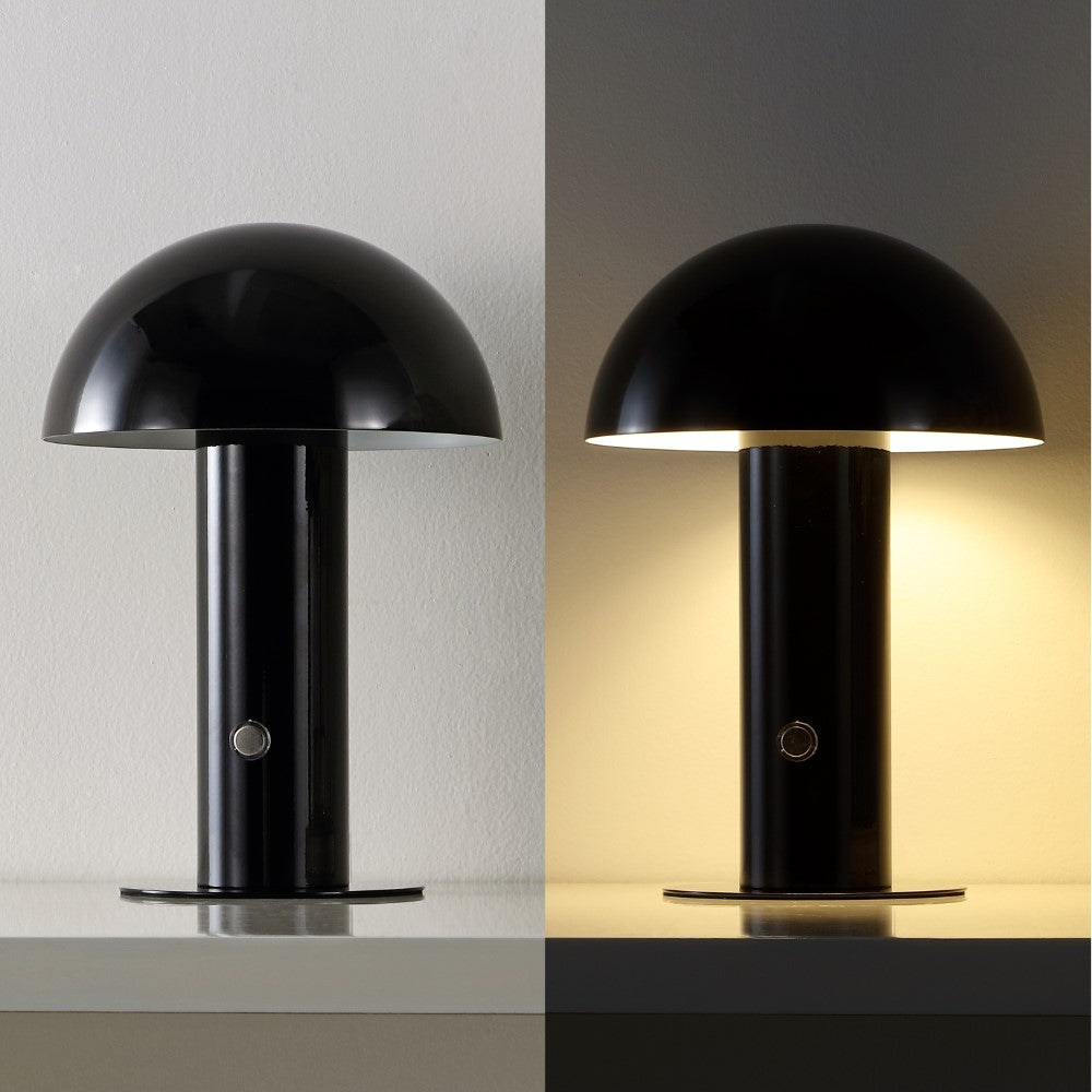 Frasier Contemporary Bohemian Rechargeable/Cordless Iron Integrated LED Mushroom Table Lamp