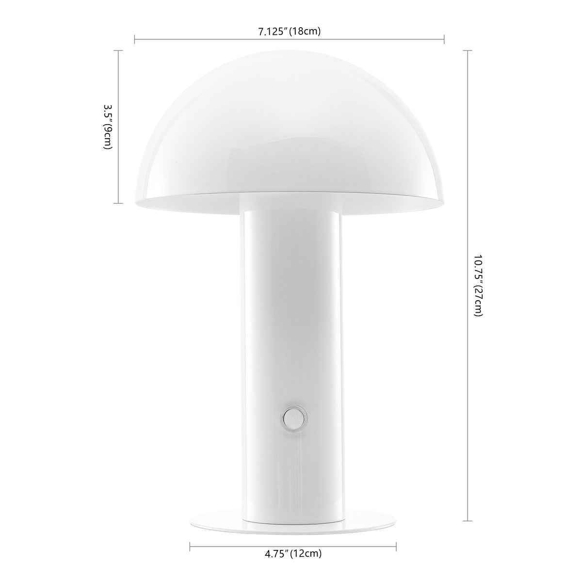 Frasier Contemporary Bohemian Rechargeable/Cordless Iron Integrated LED Mushroom Table Lamp