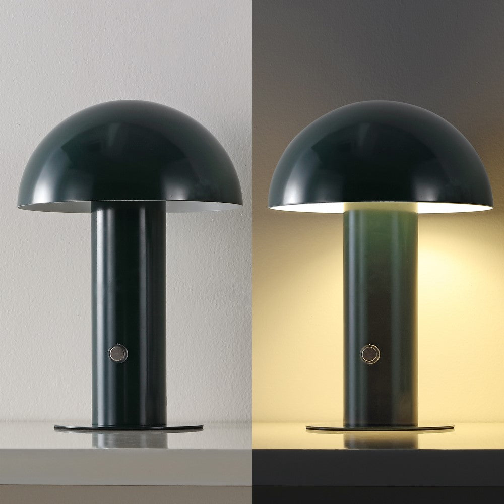 Frasier Contemporary Bohemian Rechargeable/Cordless Iron Integrated LED Mushroom Table Lamp